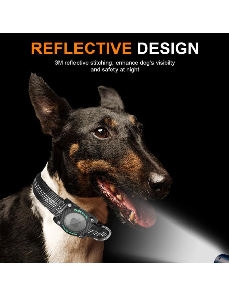 Collar para Perro AgoumLux AirTag Negro S Impermeable Reflectante Collar para Perro AgoumLux AirTag Negro S Impermeable Reflectante