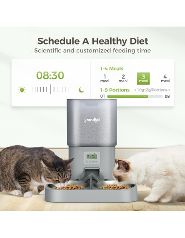 Dispensador Automático de Comida Grandtail 6L para Mascotas