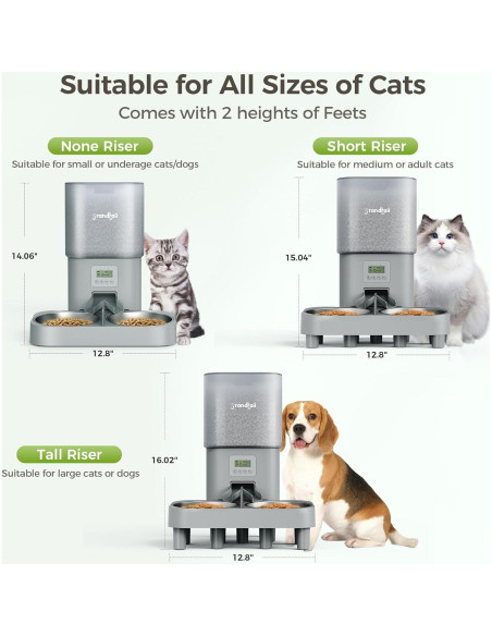 Dispensador Automático de Comida Grandtail 6L para Mascotas Dispensador Automático de Comida Grandtail 6L para Mascotas