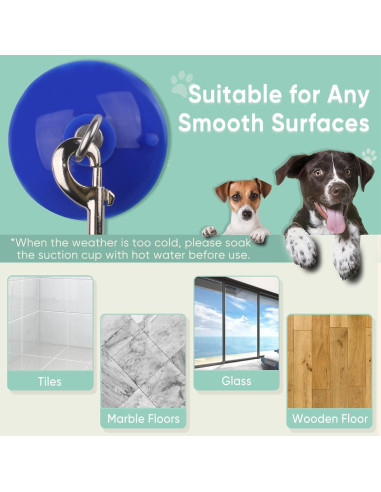 Correa de Baño Ajustable Petbobi para Perros con Ventosa Fuerte