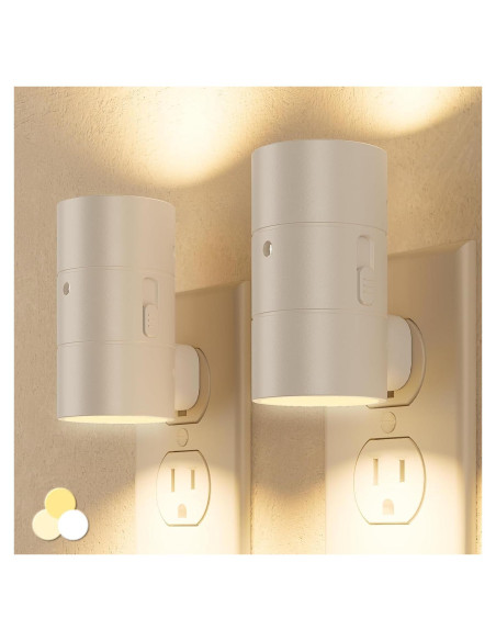 Luces Nocturnas Enchufadas NIORSUN 3 Modos Regulables 0-100LM Luces Nocturnas Enchufadas NIORSUN 3 Modos Regulables 0-100LM