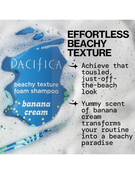 Champú Espumoso Texturizante Pacifica Crema de Plátano 421g Champú Espumoso Texturizante Pacifica Crema de Plátano 421g