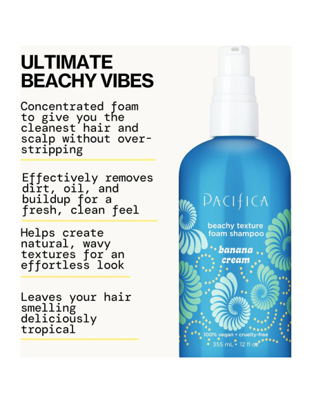 Champú Espumoso Texturizante Pacifica Crema de Plátano 421g Champú Espumoso Texturizante Pacifica Crema de Plátano 421g