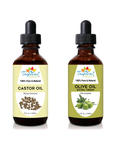 Combo Aceite de Oliva y Ricino Tropical Holístico 113ml