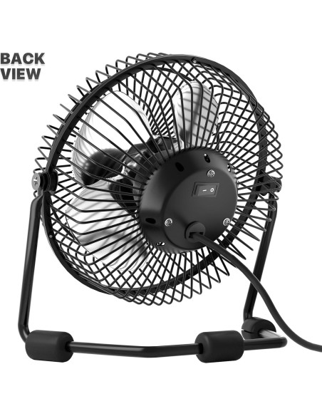 Ventilador de Escritorio USB Mollie A25-TBF-001 10.16 cm Negro Ventilador de Escritorio USB Mollie A25-TBF-001 10.16 cm Negro