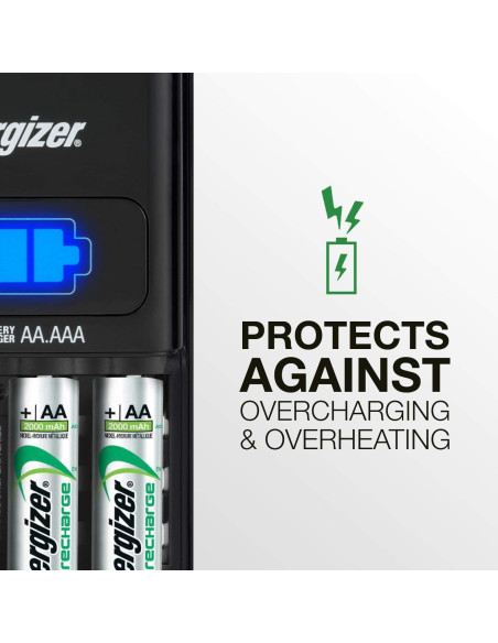 Cargador Energizer 1 Hora para Baterías AA y AAA NiMH Cargador Energizer 1 Hora para Baterías AA y AAA NiMH
