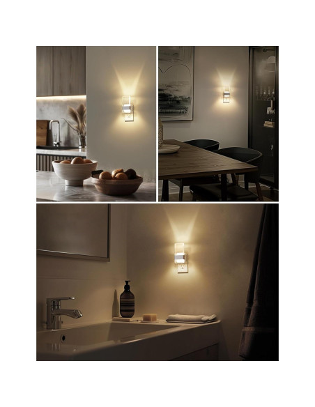 Luz Nocturna LED Regulable LOHAS con Sensor Dusk-to-Dawn Luz Nocturna LED Regulable LOHAS con Sensor Dusk-to-Dawn
