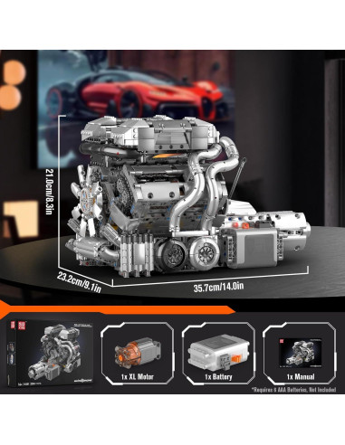 Mould King 10201 Motor W16 a Escala 1:4 - Kit de Construcción 2024 Pcs