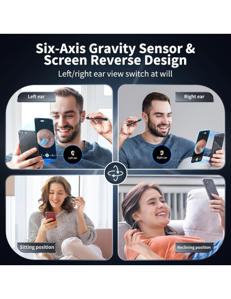 Limpiador de Oído AIFINI X2 con Cámara 1080P y 6 Cucharas Limpiador de Oído AIFINI X2 con Cámara 1080P y 6 Cucharas