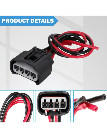 4 Conectores Hembra Bobina de Encendido Yikesai 90980-11885 4 Conectores Hembra Bobina de Encendido Yikesai 90980-11885