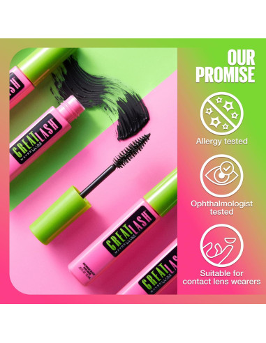 Máscara Lavable Maybelline Great Lash BIG 10 ml Negro