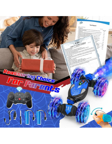 Coche de Control Remoto Acrobático 4WD SHANTOU Azul 25.99cm