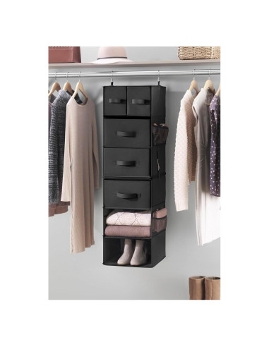 Organizador Colgante Whitmor 5 Secciones Negro 88.9 cm