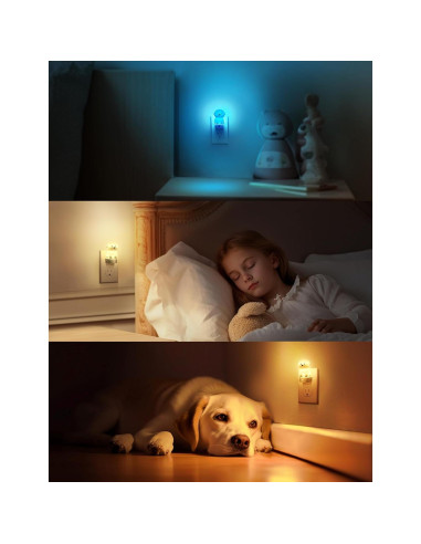 Luz Nocturna 3D Perrito LOHAS LED Enchufable RGB 3000K