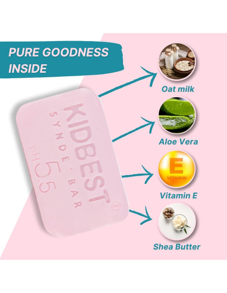 Jabón de Leche Kidbest para Niños, Hidratante, Paquete de 3 Jabón de Leche Kidbest para Niños, Hidratante, Paquete de 3