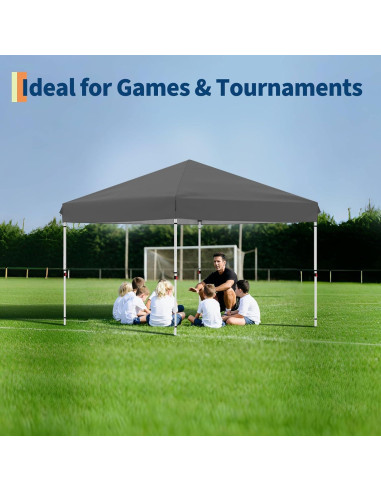 Carpa Plegable 3x3m Garvee Gris Resistente al Agua y UV