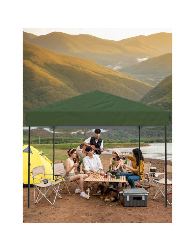 Carpa Pop-Up Garvee 3.05x3.05m Verde, Resistente al Agua