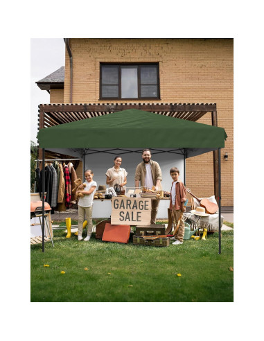 Carpa Pop-Up Garvee 3.05x3.05m Verde, Resistente al Agua