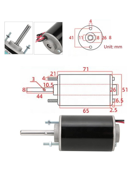 Motor de CC 30W Honses 12V/24V Mini Generador 3500/7000RPM Motor de CC 30W Honses 12V/24V Mini Generador 3500/7000RPM