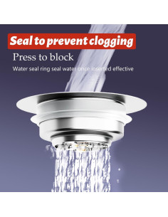 Colador de desagüe Doulfan 3 en 1 de acero inoxidable 304 2