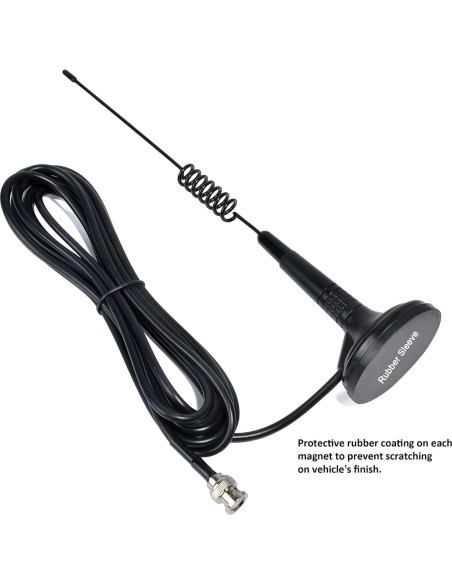 Antena CB HYS 27Mhz Magnética con Cable Coaxial 4m BNC Antena CB HYS 27Mhz Magnética con Cable Coaxial 4m BNC