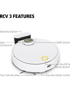 Aspiradora Robot RCV 3 Krcher - 2500Pa, Navegación LiDAR, Mopa 2
