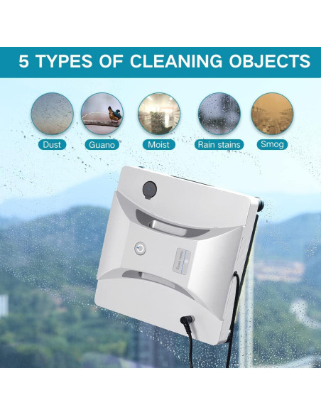 Robot Limpiador de Ventanas Home Times con Spray Automático Robot Limpiador de Ventanas Home Times con Spray Automático