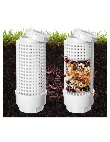 Contenedor de Compostaje al Aire Libre Blosssound 2 Pcs 2.46L Contenedor de Compostaje al Aire Libre Blosssound 2 Pcs 2.46L
