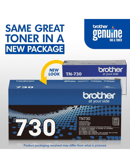Cartucho de Tóner Negro Brother TN-730, Rinde 1200 Páginas Cartucho de Tóner Negro Brother TN-730, Rinde 1200 Páginas