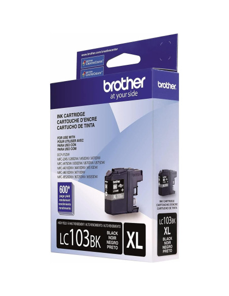 Cartucho de Tinta Negra Brother LC103BK - Alto Rendimiento 600 Páginas Cartucho de Tinta Negra Brother LC103BK - Alto Rendimiento 600 Páginas