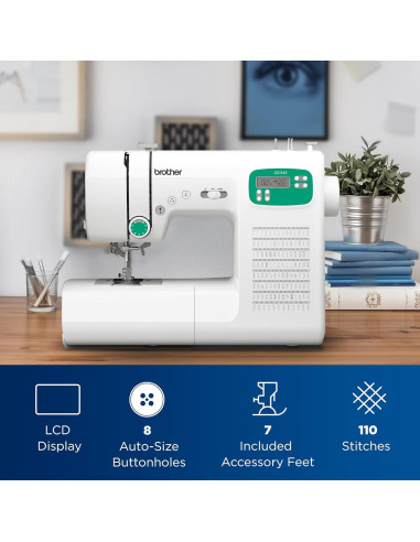 Máquina de Coser Computarizada Brother CE1155, 110 Puntadas, LCD