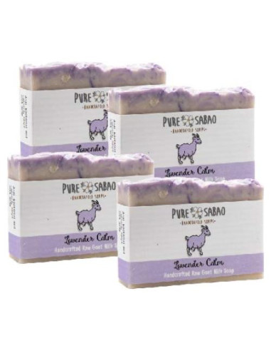Jabón de Leche de Cabra Lavanda Calm - 4 Unidades 127g