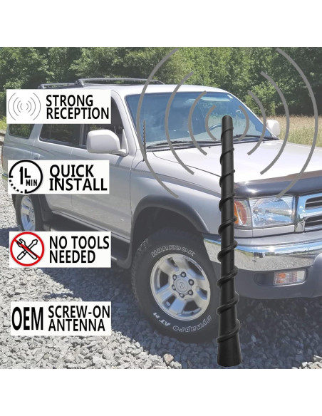 Antena Flexible Espiral para Toyota 4Runner 1999-2013 FM/AM Antena Flexible Espiral para Toyota 4Runner 1999-2013 FM/AM