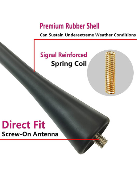 Antena de goma 17.78 cm para Honda CRV, Civic, S2000, Crosstour Antena de goma 17.78 cm para Honda CRV, Civic, S2000, Crosstour