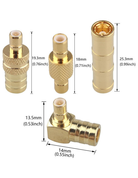 Adaptador DAB para Coche Futheda SMB a SMA 4PCS Adaptador DAB para Coche Futheda SMB a SMA 4PCS