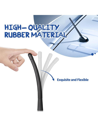 Antena de Vehículo Eightwood 17.5 cm Flexible con Adaptadores