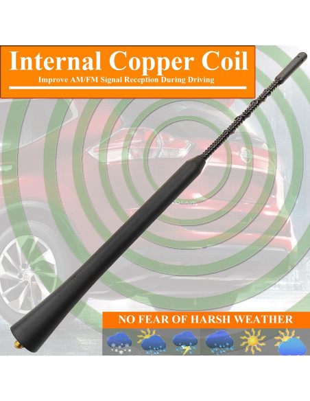 Antena de Goma Flexible para Nissan Rogue 2008-2016 Antena de Goma Flexible para Nissan Rogue 2008-2016