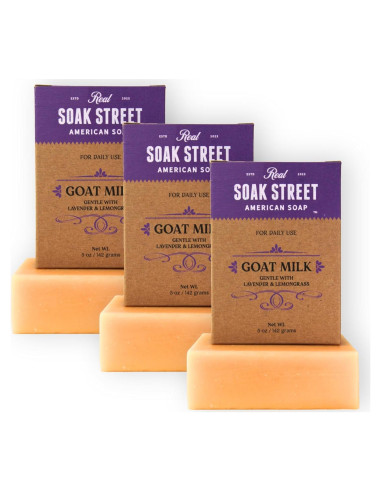Jabón Natural Hidratante Soak Street con Leche de Cabra 425g