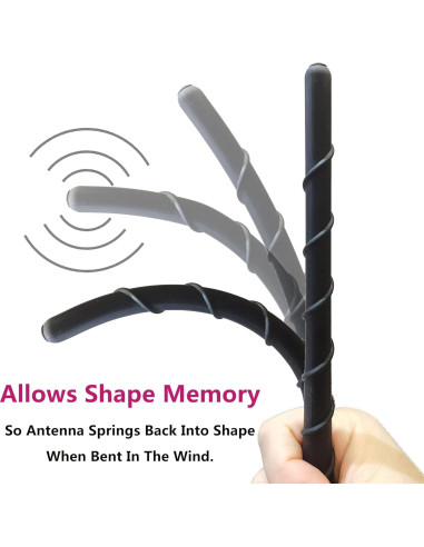 Antena Corto Flexible Espiral MINILAOMA para Toyota Tundra y Tacoma