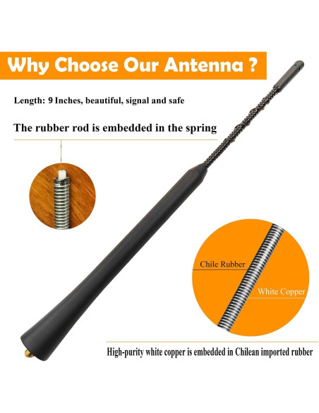 Antena de Caucho Flexible Subaru Forester 2014-2016 24cm Antena de Caucho Flexible Subaru Forester 2014-2016 24cm