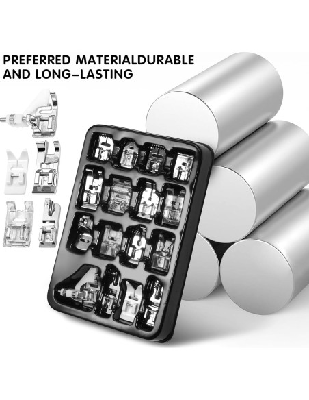 Conjunto de 16 Prensatelas para Máquina de Coser AnoleAir Conjunto de 16 Prensatelas para Máquina de Coser AnoleAir