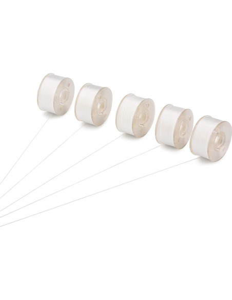 Hilos de Bordado Pre-enrollados Simthread 144pcs 60wt Blanco Hilos de Bordado Pre-enrollados Simthread 144pcs 60wt Blanco