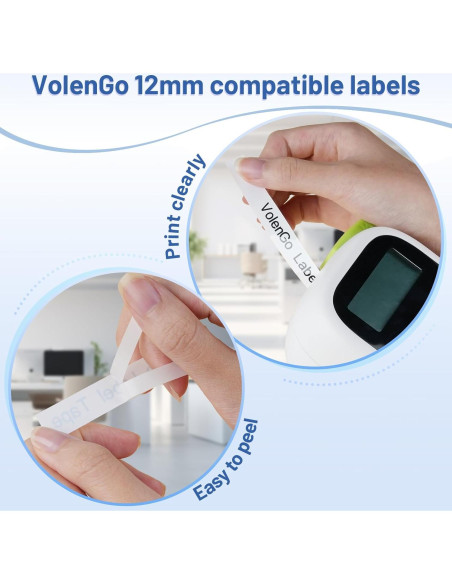 20 Cintas de Etiqueta VolenGo TZe-231 12mm Laminadas Blancas 20 Cintas de Etiqueta VolenGo TZe-231 12mm Laminadas Blancas