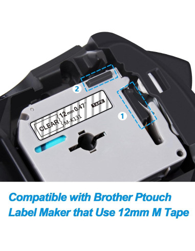 Cinta de Etiqueta Hehua M 12mm Compatible Brother MK-231 6PK