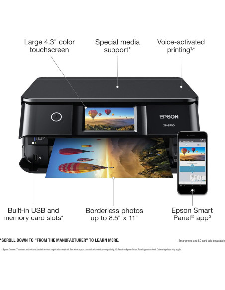 Impresora Todo-en-Uno Epson Expression Photo XP-8700 Negra Impresora Todo-en-Uno Epson Expression Photo XP-8700 Negra