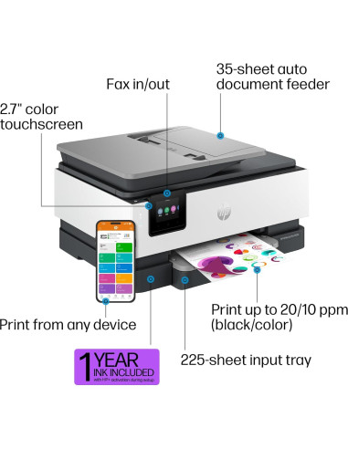 Impresora multifuncional HP OfficeJet Pro 8139e ADF color