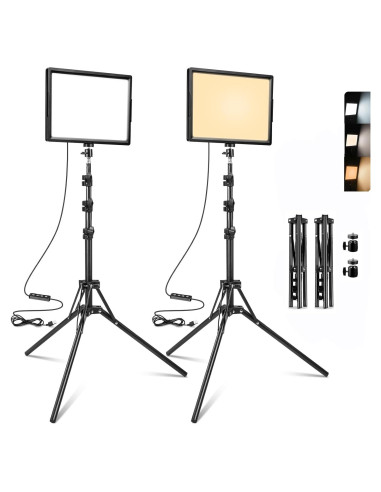 Kit de Iluminación LED Bi-Color Ci-Fotto 2-Pack USB 2800-6500K