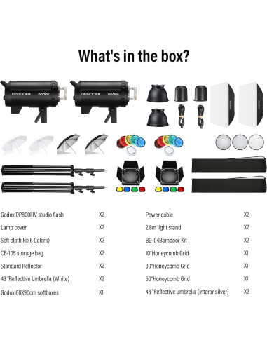 Kit de Flash de Estudio Godox DP800III-V 1600Ws con Softbox