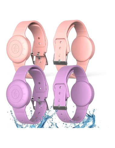 Pulsera Impermeable para AirTag ZLIUCCR - 4 Piezas Niños