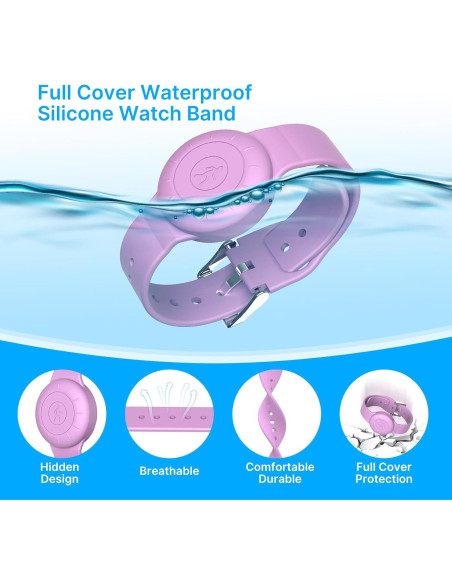 Pulsera Impermeable para AirTag ZLIUCCR - 4 Piezas Niños Pulsera Impermeable para AirTag ZLIUCCR - 4 Piezas Niños
